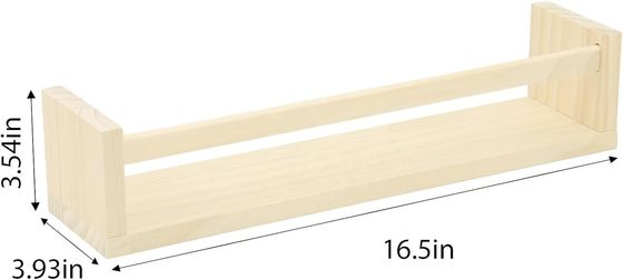 Плавучие книжные полки в массивном деревном стиле для хранения на стене и детской комнаты