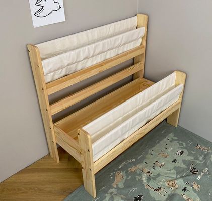 Деревянная книжная полка Монтессори Скрытое хранилище и экономия места для малышей