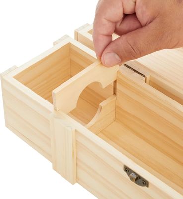 Сплит или полувино бутылки твердое дерево вино коробка 13,8X3,9X3,9 дюйма с настраиваемым логотипом