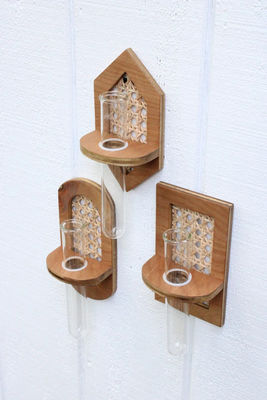 Стенный висячий гидроплантер Boho Стенный плантер с шелковой печатью / сжигание