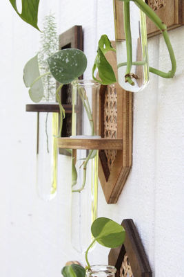 Стенный висячий гидроплантер Boho Стенный плантер с шелковой печатью / сжигание