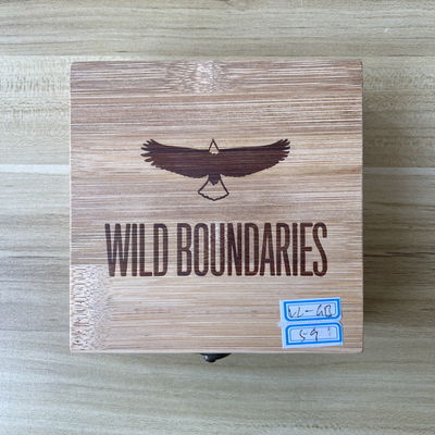 12.8x12.8x4.5cm Продвижение Custom Engrave Logo Бамбуковый подарочный ящик для других подарков