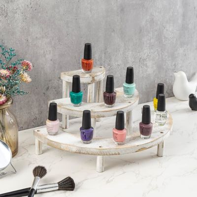 Деревянный белоснежный 3-дюймовый набор для полукруглого стола для кексов и дисплея