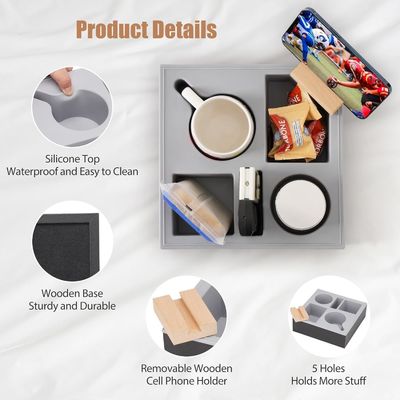 Силиконовый деревянный диван Caddy Организатор для водонепроницаемого дивана Автомобиль принимает заказ на заказ