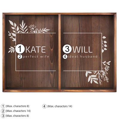 Настраиваемая деревянная коробка для годовщины и свадебного подарка