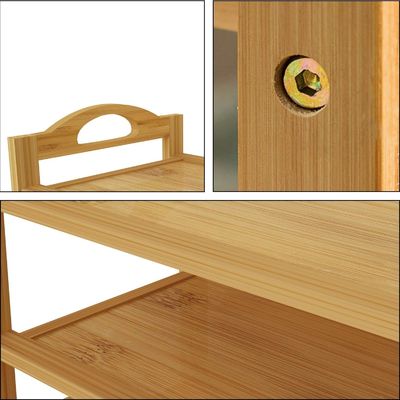 Деревянный 5-уровневый естественный бамбуковый шкаф для обуви