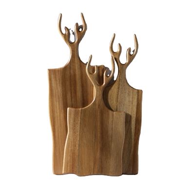 Многофункциональные доски для резки оливкового акации набор из 3 с рукояткой индивидуального размера