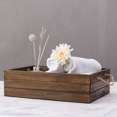 Экологическая деревянная коробка для подарков с веревками для экологически сознательных покупателей