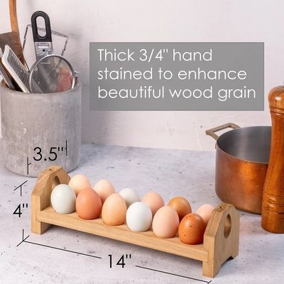 Деревянный яичный картонный поднос ручной работы Бамбук или деревянный яичный держатель на заказ для кухни фермы