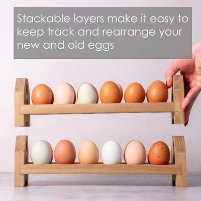 Деревянный яичный картонный поднос ручной работы Бамбук или деревянный яичный держатель на заказ для кухни фермы