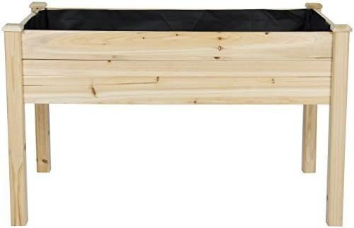 48x24x30in Повышенный деревянный плантатор для заднего двора