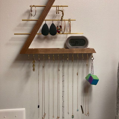 Логотип на заказ Приемлемый Неоконченный Берёзовый Древесина Цвет Висячий Ореховый Ювелирный Организатор