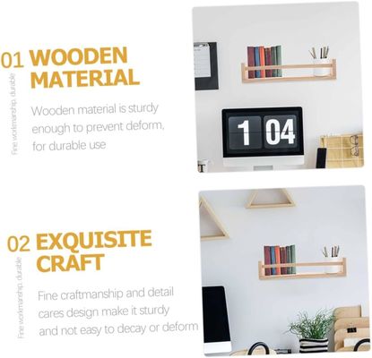 Настроение деревянной висящей полки для книг и цветочных горшков