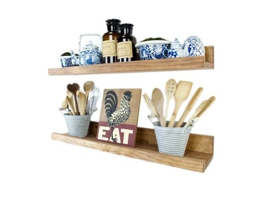 Настраиваемый логотип приемлемый деревянный картинный решеток плавучая полка для изысканного домашнего декора