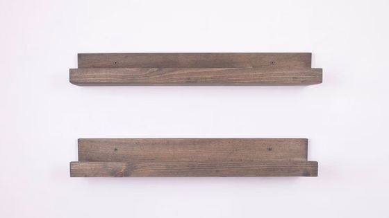 Настраиваемый логотип приемлемый деревянный картинный решеток плавучая полка для изысканного домашнего декора