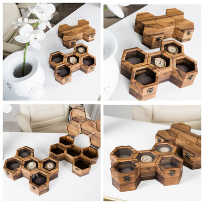 Сдвижная крышка экологическая деревянная часовая коробка персонализированный дисплей для мужчин