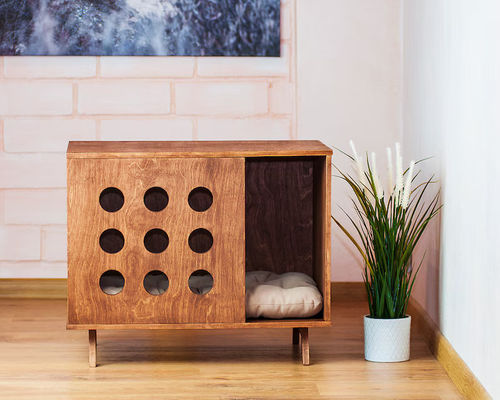 Стенный кошачий костыль деревянный Дом для домашних животных Кровать боковая Современный кошачий Дом для собак Кровать для собак