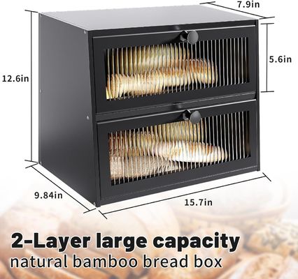 Ручная большая деревянная крестьянская хлебная коробка с окном из дерева TIMBER для пользы