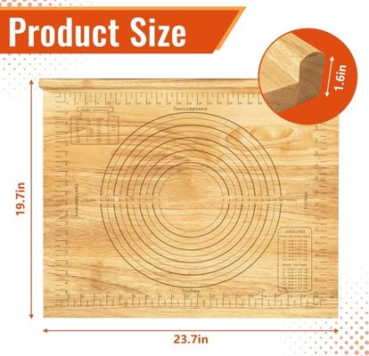 Деревянная кондитерская доска 24x20 Кнединг-доска с размерами Общий размер или по заказу