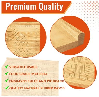 Деревянная кондитерская доска 24x20 Кнединг-доска с размерами Общий размер или по заказу