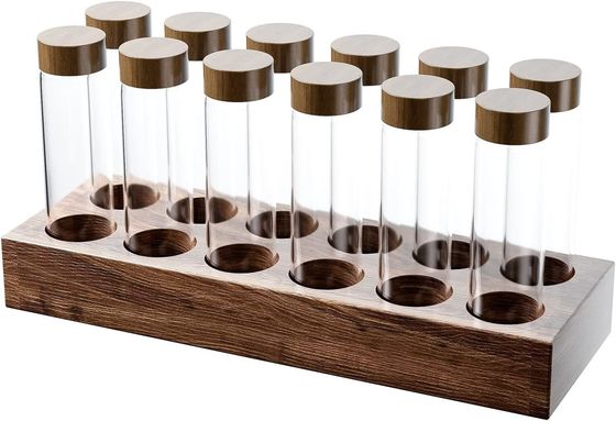 Многофункциональный деревянный контейнер для хранения кофейных зерен с однодозовой трубкой и стойкой для держателя