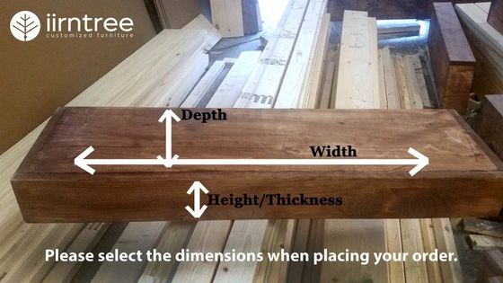Рустический стиль деревянные плавучие полки 3 дюйма толщиной 10 дюймов глубиной настраиваемые OEM ODM