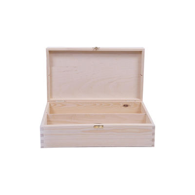 Неоконченная сосновая деревянная коробка для вина с подарком 34х20х10 см