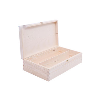 Неоконченная сосновая деревянная коробка для вина с подарком 34х20х10 см