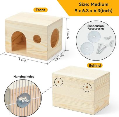 Деревянное убежище для маленьких животных с твердым узором по доступной цене