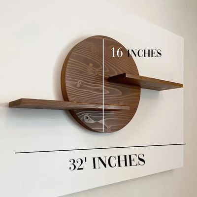 Деревянный стенный пол плавучая рамка кристаллический дисплей растение стойка для гостиной дисплей