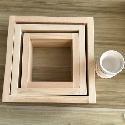 3 шт. твердое сосновое дерево настенная полка с белыми керамическими плантаторами ручной работы домашний офис декор