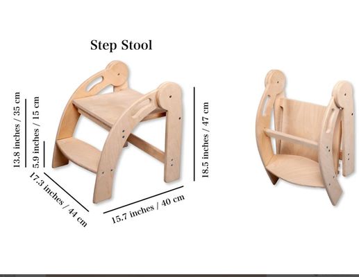 Настраиваемый логотип деревянный стул для детей складной стул для малышей Монтессори дизайн