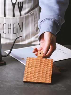 Твердое дерево творческий изоляционный коврик для вишневого дерева антиобжигающий кофейный стаканчик