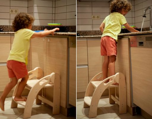 Настраиваемый логотип деревянный стул для детей складной стул для малышей Монтессори дизайн