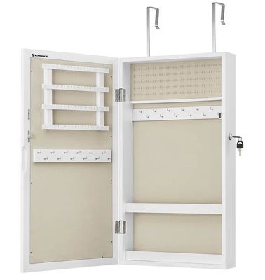 Кастомизированное обслуживание Белый ювелирный шкаф с 6 ящиками и твердой деревянной структурой