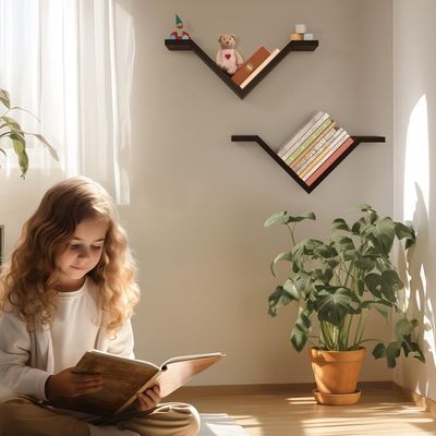 Прямоугольный стенный настольный книжный пол набор из 2 Сумгарских книжных полок на стенах для спальни