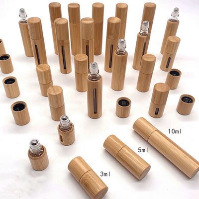 Настраиваемый логотип Деревянная высококачественная стеклянная бутылка с парфюмерным спреем для упаковки эфирных масел