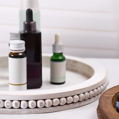 Декоративная деревянная поднос с белым дизайном на заказ