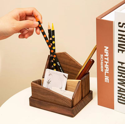 Инструменты Чёрный ореховый ручку держатель многофункциональный деревянный карандаш стойка с нерегулярной формой