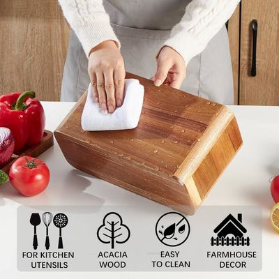 Настольная большая акациевая деревянная утварь для кухонной печати обработка лазерной гравюры