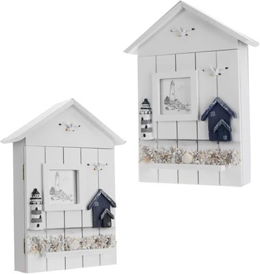 Деревянный панель в стиле Средиземноморского стиля дом Форма ключевой украшения для стены входа