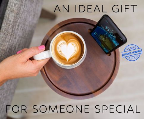 Специфический кофейный стол Современный деревянный стол с телефоном и небольшим круглым размером