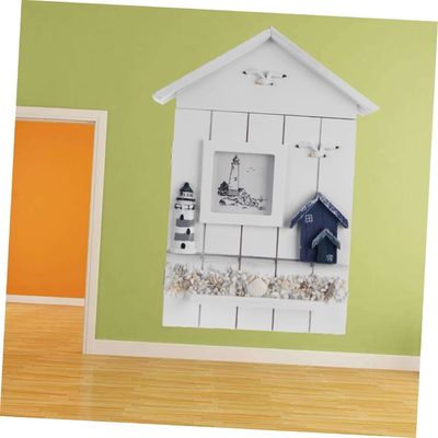 Деревянный панель в стиле Средиземноморского стиля дом Форма ключевой украшения для стены входа