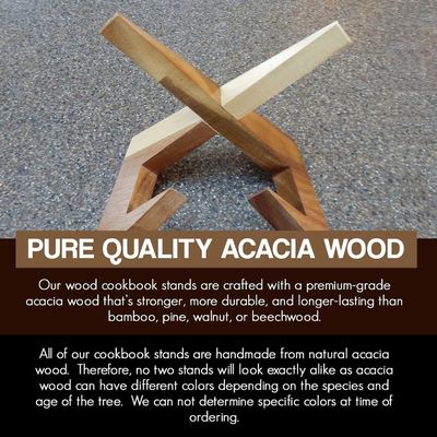 Удобный держатель книг для кухни регулируемый акациа кулинарный стенд индивидуальный размер