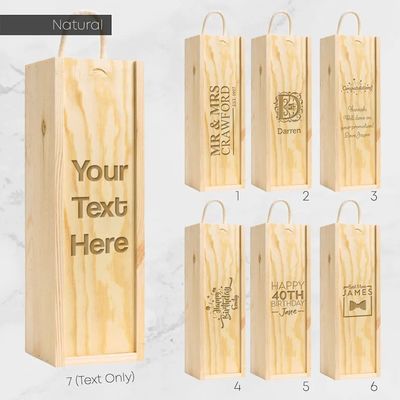 Деревянный тип MDF роскошная краска красного вина выпечка деревянная коробка для подарков с ручками и акриловой крышкой