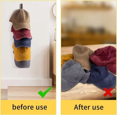 Настенный деревянный организатор шляп для шапок 5-слойный вертикальный шкафчик для носителей шляп