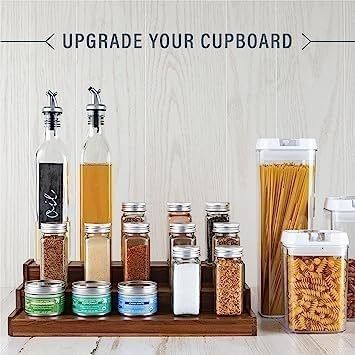 BAMBOO 3-уровневый водонепроницаемый нескользящий шкаф деревянный шкафчик специй для кухонного дизайна