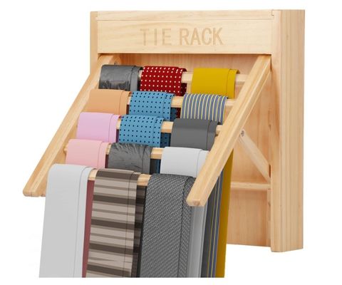 Стильный взгляд на стену деревянный организатор галстука ремень вешатель держатель галстука для экономии места