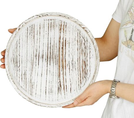 No Tier Single 12" деревянный деревянный декоративный столовый поднос для фермеров