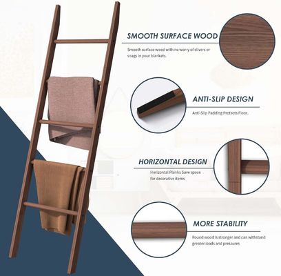 Домашняя техника Деревянная лестница Поставка Декоративная одеяла Лестница для хранения ванной комнаты